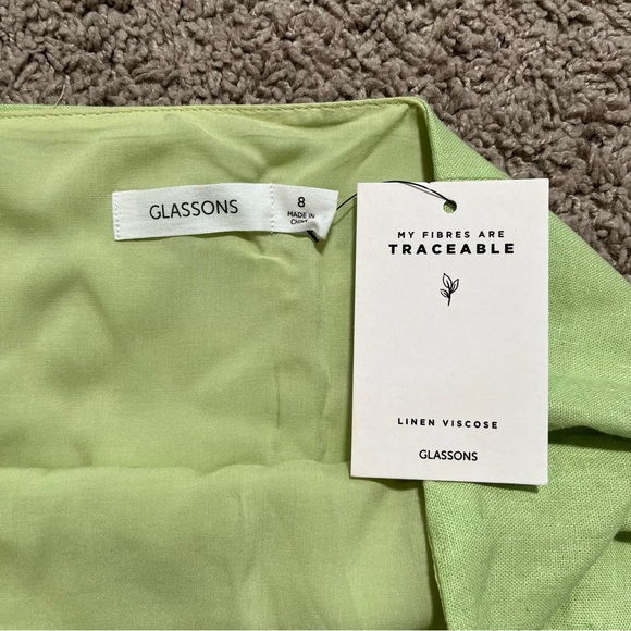 Sage Linen Mini Skirt - Picture 5 of 5